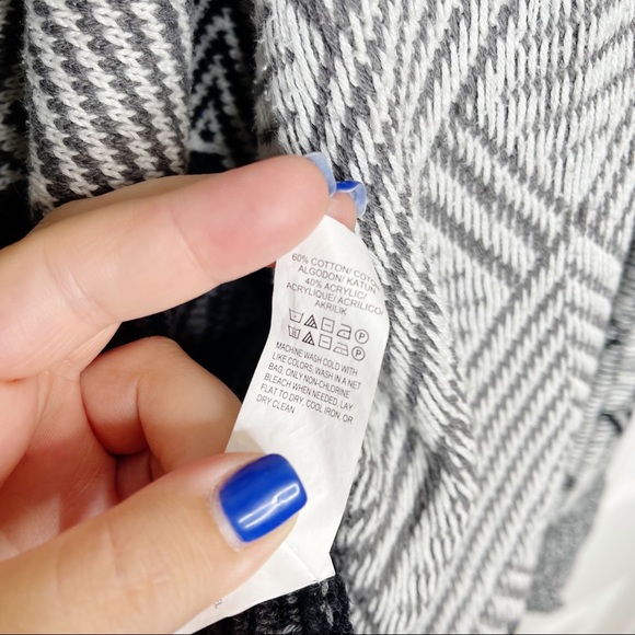 Lucky Brand Geometric Print Open Front Cardigan - Picture 6 of 6